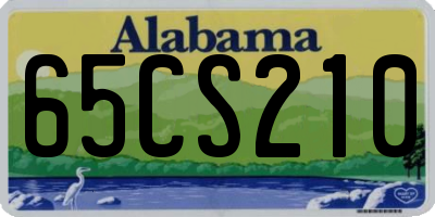 AL license plate 65CS210