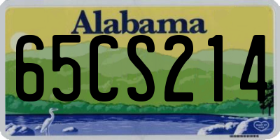 AL license plate 65CS214