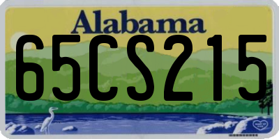 AL license plate 65CS215