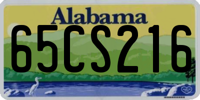 AL license plate 65CS216