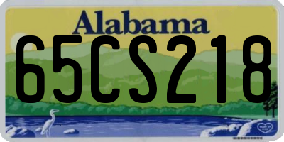 AL license plate 65CS218