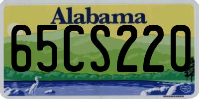 AL license plate 65CS220