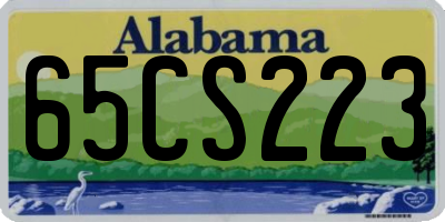 AL license plate 65CS223