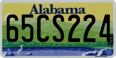 AL license plate 65CS224