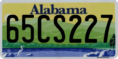 AL license plate 65CS227