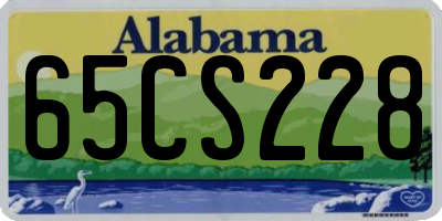 AL license plate 65CS228