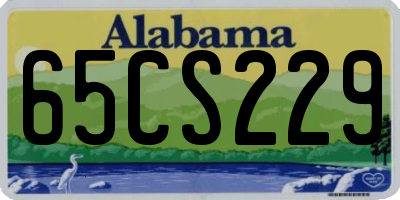 AL license plate 65CS229