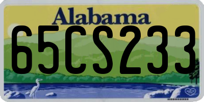 AL license plate 65CS233