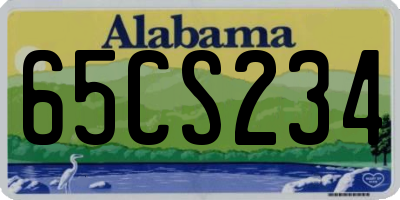 AL license plate 65CS234