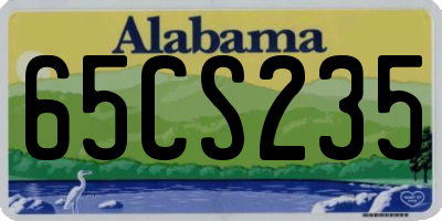 AL license plate 65CS235