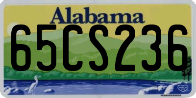 AL license plate 65CS236