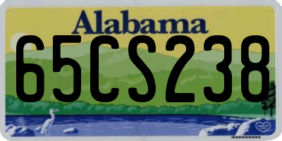 AL license plate 65CS238