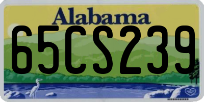 AL license plate 65CS239