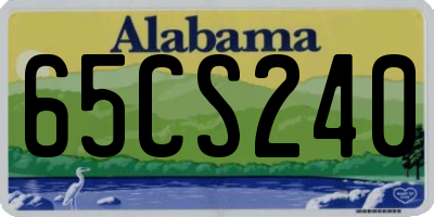 AL license plate 65CS240