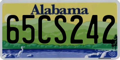AL license plate 65CS242