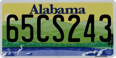 AL license plate 65CS243
