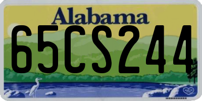 AL license plate 65CS244