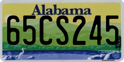 AL license plate 65CS245