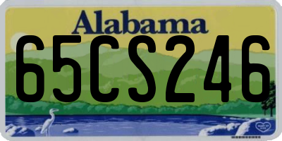 AL license plate 65CS246