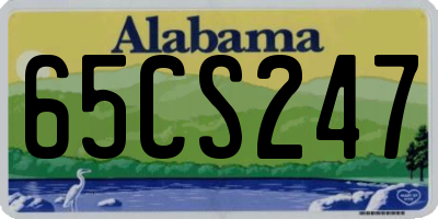 AL license plate 65CS247