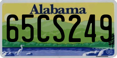 AL license plate 65CS249