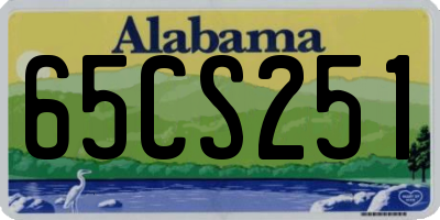 AL license plate 65CS251