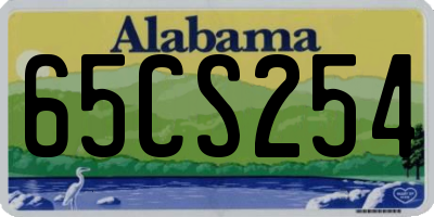 AL license plate 65CS254