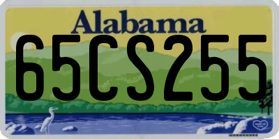 AL license plate 65CS255