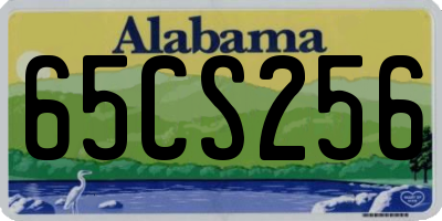 AL license plate 65CS256