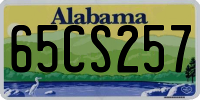 AL license plate 65CS257