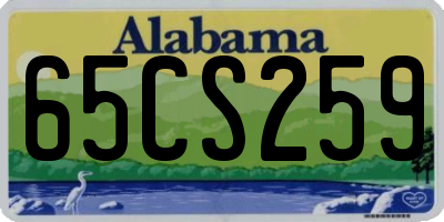 AL license plate 65CS259