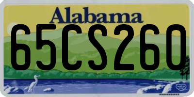 AL license plate 65CS260
