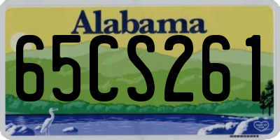 AL license plate 65CS261