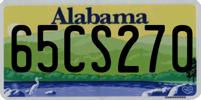 AL license plate 65CS270