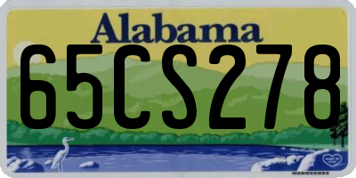 AL license plate 65CS278