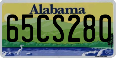 AL license plate 65CS280