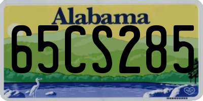AL license plate 65CS285