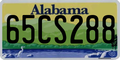 AL license plate 65CS288