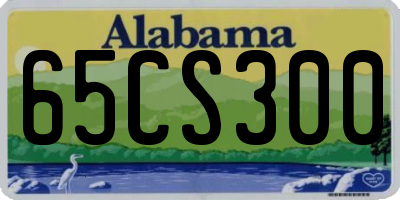 AL license plate 65CS300