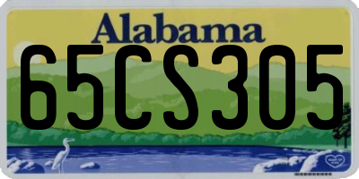 AL license plate 65CS305