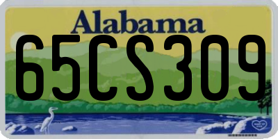 AL license plate 65CS309