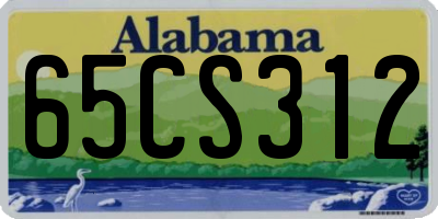AL license plate 65CS312
