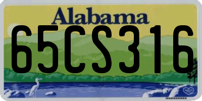 AL license plate 65CS316