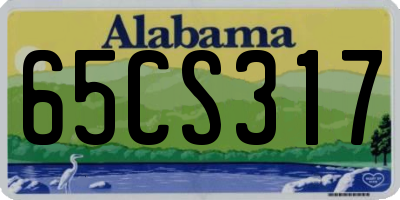 AL license plate 65CS317
