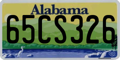 AL license plate 65CS326