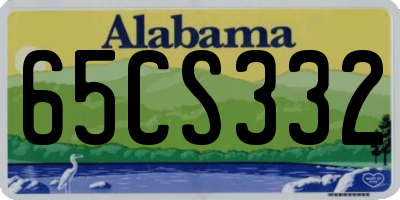 AL license plate 65CS332