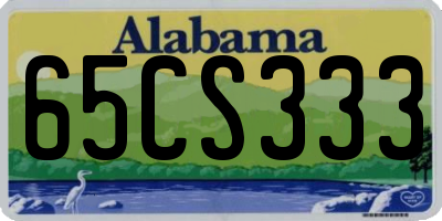 AL license plate 65CS333