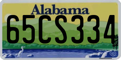 AL license plate 65CS334
