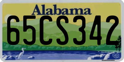 AL license plate 65CS342