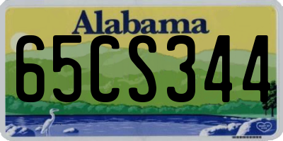 AL license plate 65CS344
